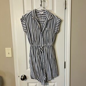 Striped Blue and White Dress